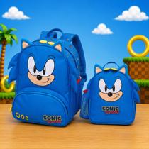 Mini Mochila Costas Lancheira Térmica Sonic Tiny BB Creche