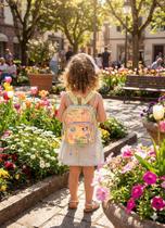 Mini Mochila Costas Passeio Escolar Color Block Liso Colorblock Liso