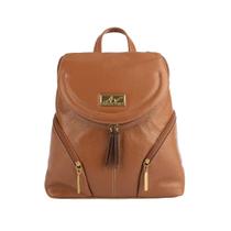 Mini mochila de couro Cecília caramelo Feminino Mini mochila de couro Cecília caramelo Feminino