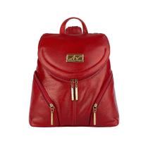 Mini mochila de couro Cecília vermelha Feminino