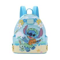 Mini Mochila De Couro PU Parks Stitch Scrump Blumen Ukulele Mochila Estudantil Presente De Natal