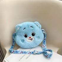 Mini Mochila De Pelúcia Arco-íris Amor Urso Infantil Bolsa Crossbody Presente De Natal