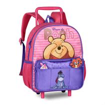 Mini Mochila De Rodinha Infantil Ursinho Pooh Disney Escolar