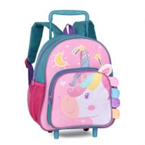 Mini Mochila De Rodinha Unicórnio Infantil Meninas Clio Pets