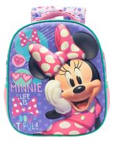 Mini Mochila Escolar Xeryus Minnie Lilás 10L 3D 10954