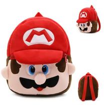 Mini Mochila Infantil Super Mario Bros Tecido Pelucia