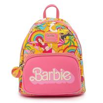 Mini Mochila Loungefly Barbie Fun in the Sun - Rosa e Multicolorida Mini Mochila Loungefly Barbie Fun in the Sun - Rosa e Multicolorida