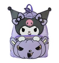 Mini Mochila Loungefly Sanrio Kuromi Pumpkin Glow Roxa Mini Mochila Loungefly Sanrio Kuromi Pumpkin Glow Roxa