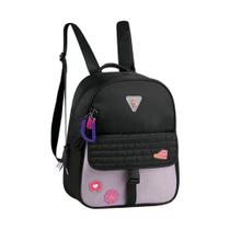 Mini Mochila Luluca Lulike Preto E Lilás - Semax