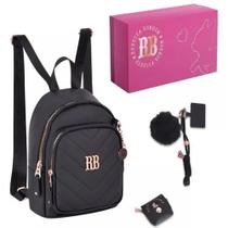 Mini Mochila Rebecca Bonbon + Porta Fone de Ouvido e Chaveiro Clio RB24684