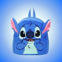 Mini Mochila Stitch Pelúcia C/ Alças Fofa Infantil Bichinho Kawaii Acessório