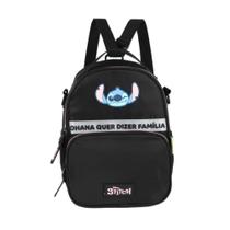 Mini Mochila Térmica Stitch Ohana Preto Luxcel Lançamento 2026