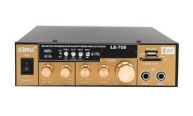 Mini Módulo Amplificador De Áudio Lelong Le-705 Blu Usb Fm