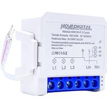 Mini Módulo inteligente WiFi 3 Canais 10A compatível Google e Alexa