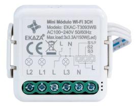 Mini Módulo Interruptor 3 Canais Smart Inteligente Wifi