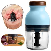 Mini Moedor Elétrico Alho Cebola Alimentos Processador 110v Potente Super Mix