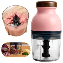 Mini Moedor Elétrico Alho Cebola Alimentos Processador 110v Potente Super Mix