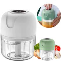 Mini Moedor Elétrico Alho Cebola Sem Fio Usb Processador Mini Moedor Elétrico Alho Cebola Sem Fio Usb Processador
