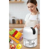 Mini Moedor Elétrico Alho S/Fio 250ml - Cozinha Rápida! Mini Moedor Elétrico Alho S/Fio 250ml - Cozinha Rápida!