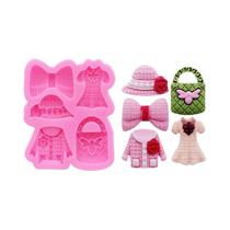 Mini Molde De Silicone Para Chapéu, Bolsa, Pente E Chinelos Para Decoração De Resina, Chocolate,