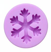 Mini Molde Forma de Silicone Floco de Neve Doces Natalino