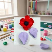 Mini Molde Silicone Frisador Da Flor Papoula Mini Molde Silicone Frisador Da Flor Papoula
