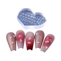 Mini Moldes de Silicone 3D para Unhas - Alfabeto, Flores e Pétala Grande