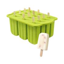 Mini Moldes De Silicone Para Picolé Com Palitos De Madeira, Ferramentas Para Fazer Sorvete No Verão