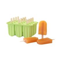 Mini Moldes De Silicone Para Picolé Com Palitos De Madeira Ferramentas Para Fazer Sorvete No Verão