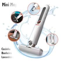 Mini Mop Dobrável Esfregão de Limpeza, Vidro, Mesa, Pia, Piso, Móveis, Janelas, Auto Enxague