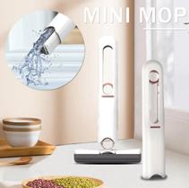 Mini Mop Esfregão Portátil Dobrável Ajustável Para Limpeza Cor Branco - ALTOMEX