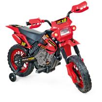 Mini motinha moto elétrica infantil motocross vermelha para crianças - homeplay