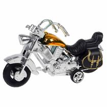Mini Moto Chopper Brinquedo Infantil E Colecionável Custom Harley Com Fricção 11 Cm