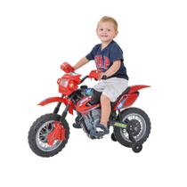 Mini Moto Cross Elétrica Infantil Vermelha 6v Mini Veículo Elétrico - Xplast - Homeplay