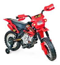 Mini Moto Cross Elétrica Infantil Vermelha 6v Motocross 244 - XPLAST