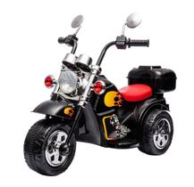 Mini Moto Elétrica 6v Infantil Preta Com Música E Farol Zippy