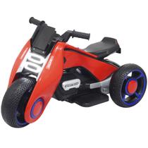 Mini Moto Elétrica 6V Triciclo Futurista Criança Infantil Led Som Usb Vemelho Brinqway Bw-223 Bivolt
