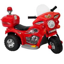 Mini moto eletrica bombeiro vermelho 6v - importway