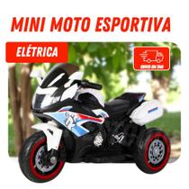 Mini Moto Elétrica Branca - Esportiva e Compacta