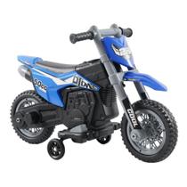 Mini Moto Elétrica Cross Infantil 6V Azul ou Vermelha Importway