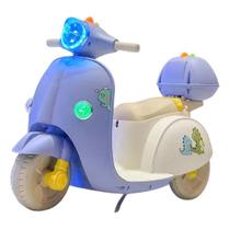 Mini Moto Eletrica Dino 6v Com Leds e Sons Fofa Infantil Para Crianças Passeios