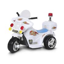 Mini Moto Elétrica Importway Policia 6V 18W BW006BR - Branca