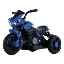 Mini Moto Elétrica Infantil 6v Azul Com Sons Unitoys 3+ Anos