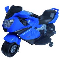 Mini Moto Elétrica Infantil 6v Azul Importway com Luzes e Som Diversão, Segurança