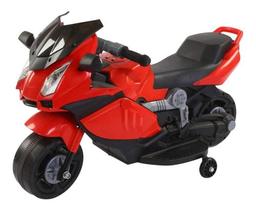 Mini Moto Elétrica Infantil 6v C/ Luzes Frente e Ré Vermelha
