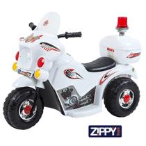 Mini Moto Elétrica Infantil 6v Com Baú Som Sirene De Polícia