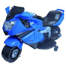 Mini Moto Elétrica Infantil 6V com Luz e Som Azul Mini Moto Elétrica Infantil 6V com Luz e Som Azul