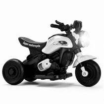 Mini Moto Elétrica Infantil 6V Com Luz E Som First Custom Branco - Zippy Toys