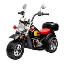 Mini Moto Elétrica Infantil 6V Preta com Luz e Som - Zippy Toys