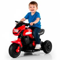 Mini Moto Elétrica Infantil 6v Race Vermelha Com Luz E Som - Unitoys